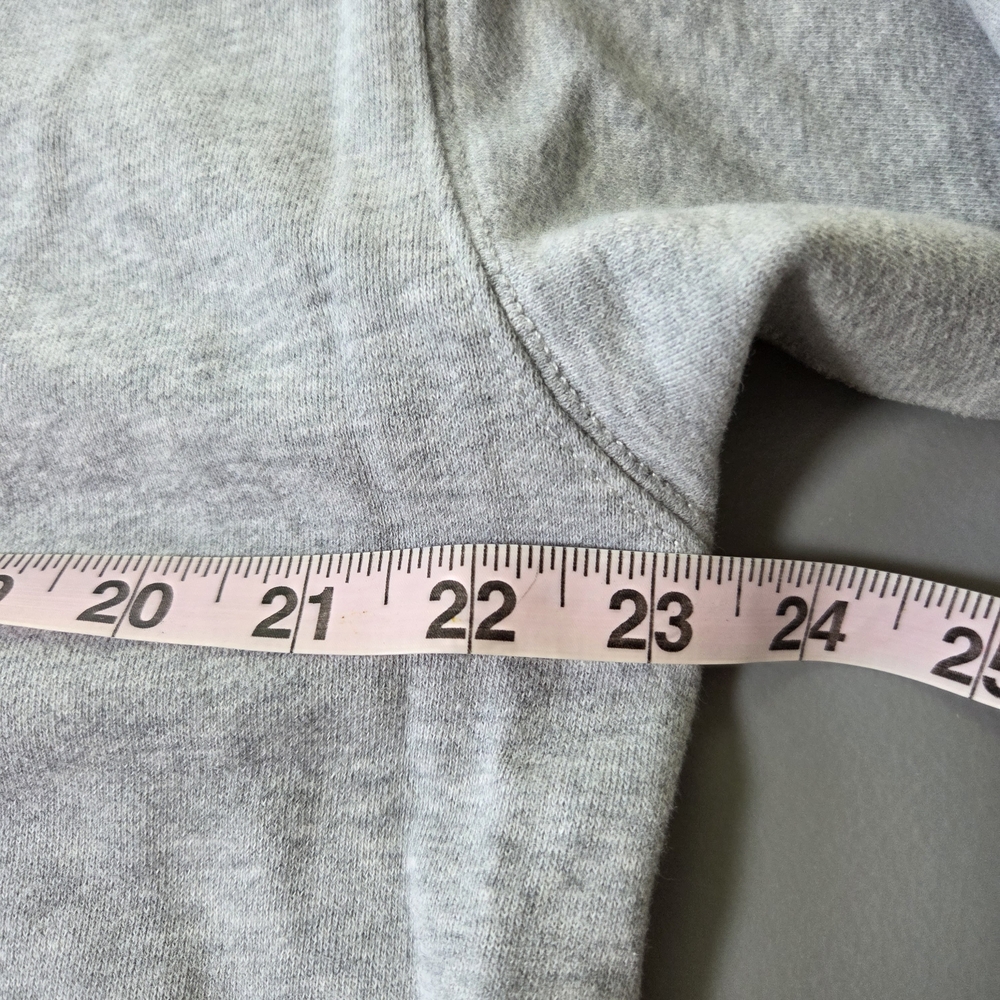 AEO Graphic Fleece Crewneck Sweatshirt Gray Pink Size XS - Picture 10 of 15